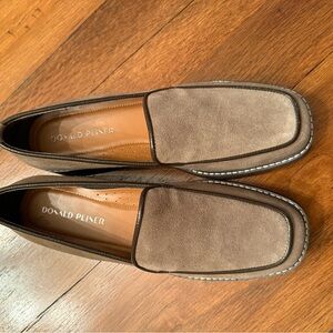 Donald J. Pliner Brown Slip-On Loafers